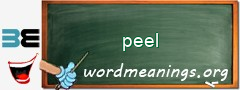 WordMeaning blackboard for peel